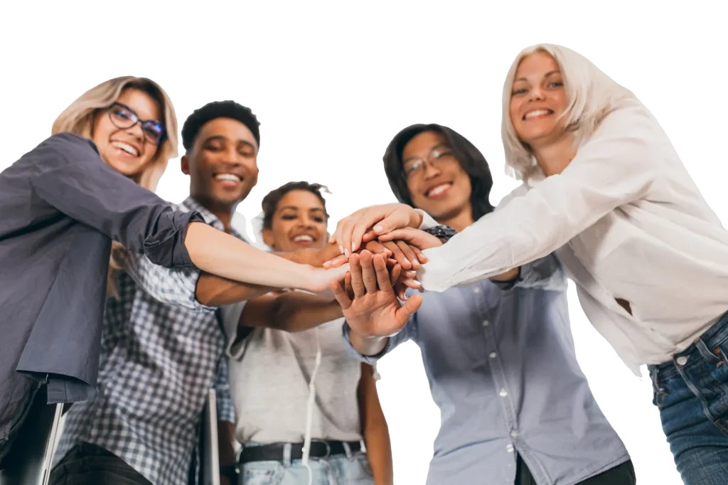 Business Referral Network: The Key to Building Genuine, Long-Lasting Relationships 10 a group of business people putting their hands together