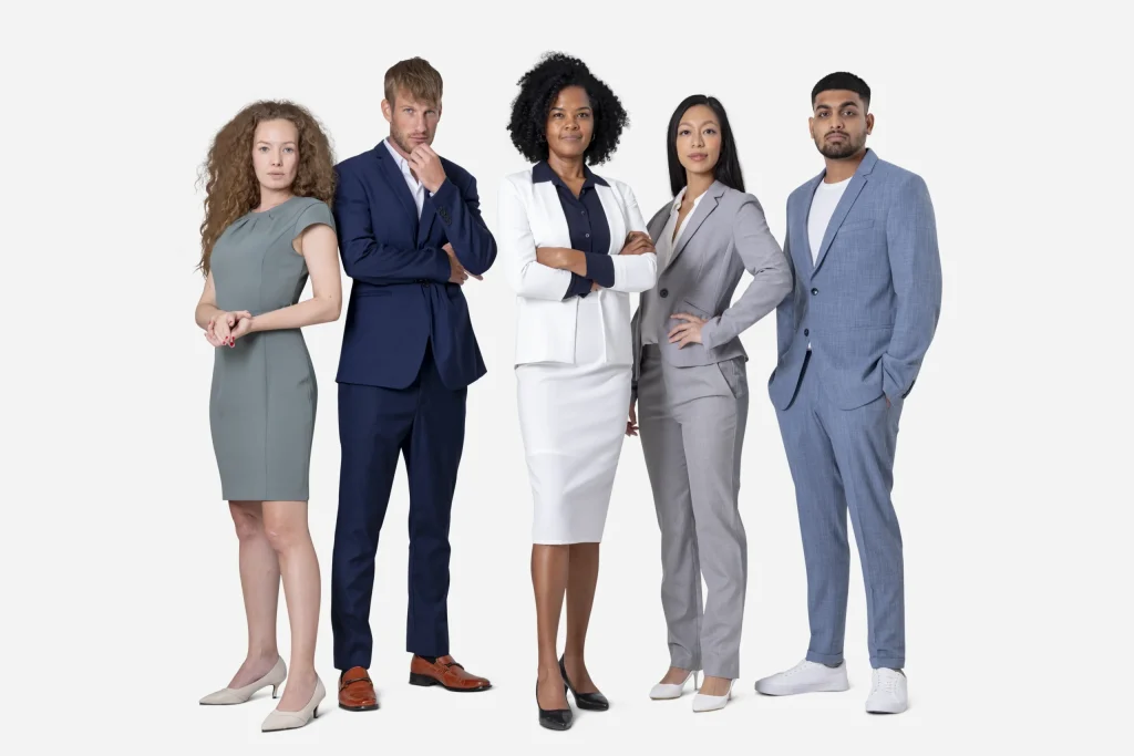 Business Networking Group Bucks County vs. Networking Events: What’s Best for Your Business? 4 business professionals posing confidently
